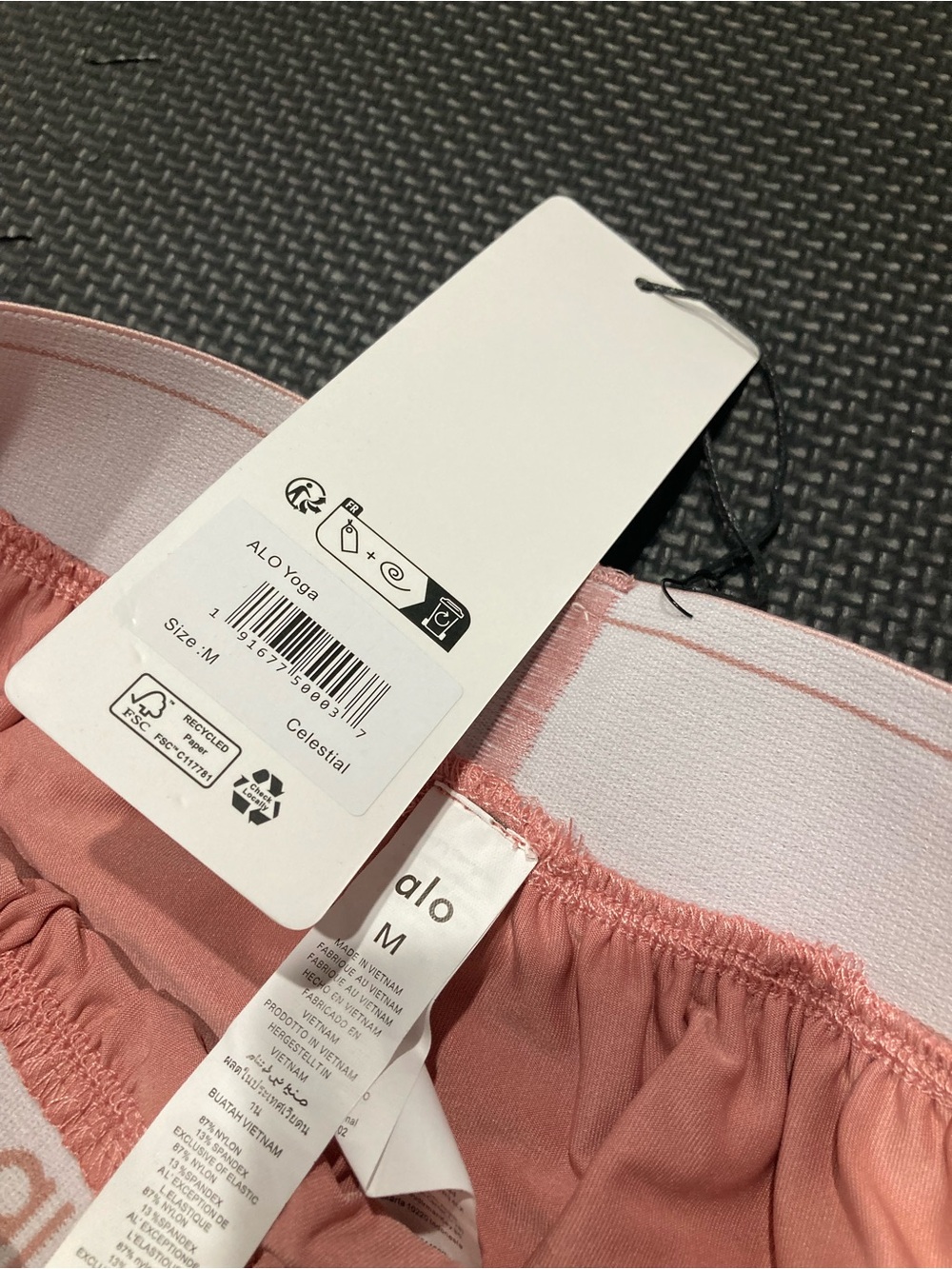 ALO Women's Pink Athletic Pull-On High-Waisted Shorts - Picture 3 of 6